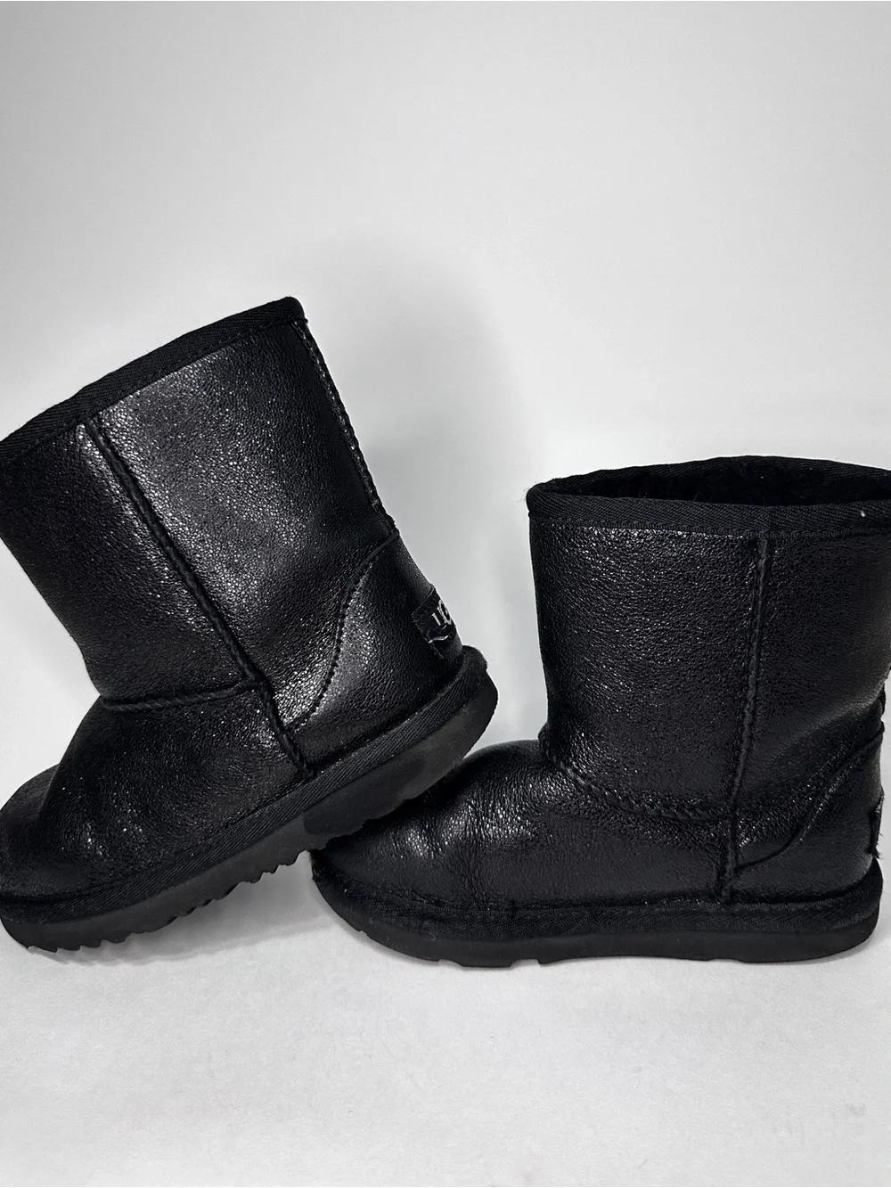 UGG Classic II Metallic Sparkle Black Toddler Boots size 12 EU 30